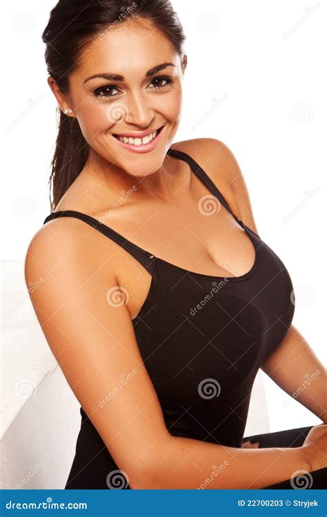 Beautiful Busty Happy Woman Stock Image Image Of Large Body 22700203