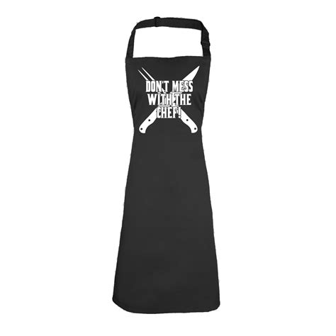 Dont Mess With The Chef Funny Joke Bbq Adult Kitchen Cooking Premier Apron Ebay