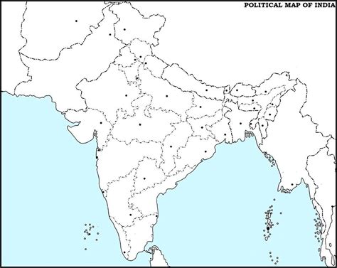 Large Blank Map Of India
