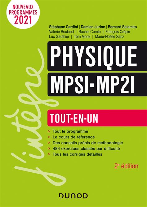 Physique Tout En Un Mpsi Mp2i 2021 Livre Et Ebook Physique Chimie De