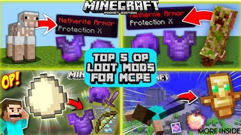 Top 5 Op Loot Mods For Minecraft Pocket Edition Mad For Gaming Youtube