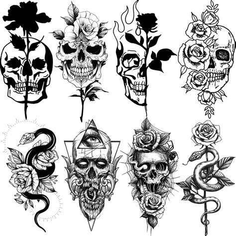 Tattoo Designs Of Skulls On Paper