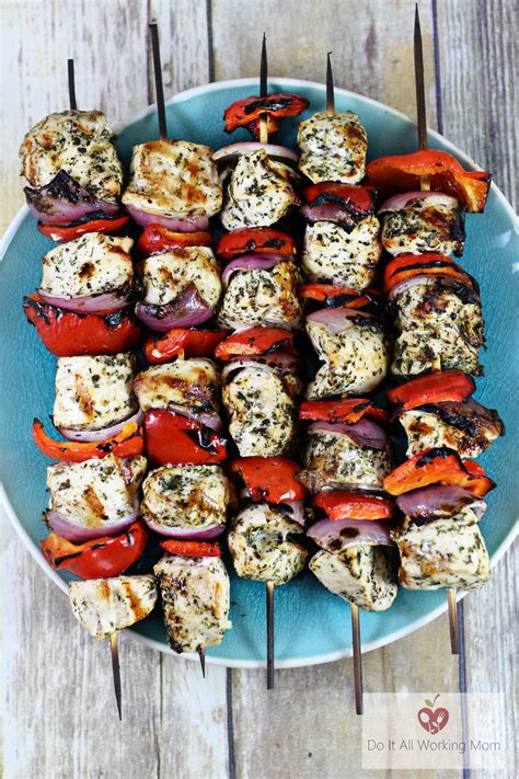 How to slice zucchini for zucchini fries. Grilled Chicken Kabobs - Do It All Working Mom