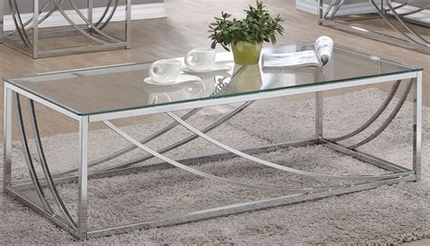 Chrome Glass Coffee Table From Coaster Coleman Furniture