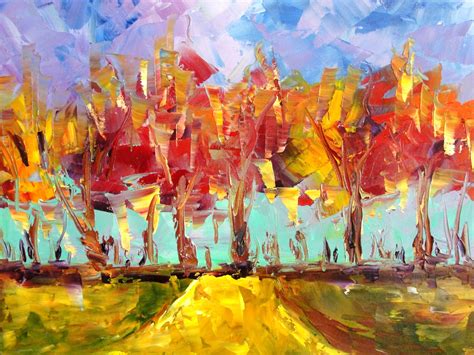 4900 Landscape Canvas Art Abstract Painting Colorful Modern Artwork