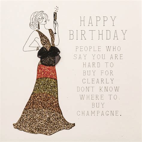 Happy Birthday Champagne Handmade Open Birthday Card Rb Tilt Art