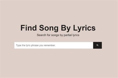 Song Finder By Lyrics Chosic