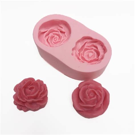 forma de silicone molde mini rosas 2 cav parcelamento sem juros