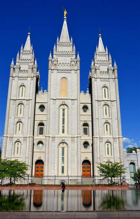 Jesus Christ Of Latter Day Saints Temple In Salt Lake City Utah