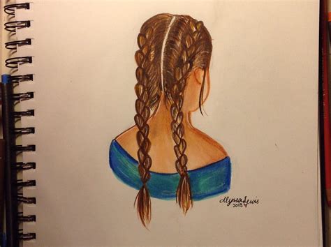 Image Result For How To Draw A Girl With Two Braid Things To Draw Pinterest Double French
