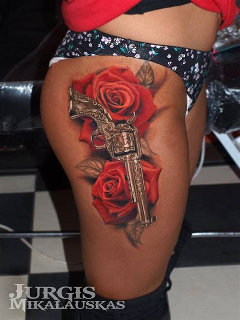 If you didn't want a new tattoo before, you will after this. Roses & Revolver Tattoo | Best tattoo ideas & designs
