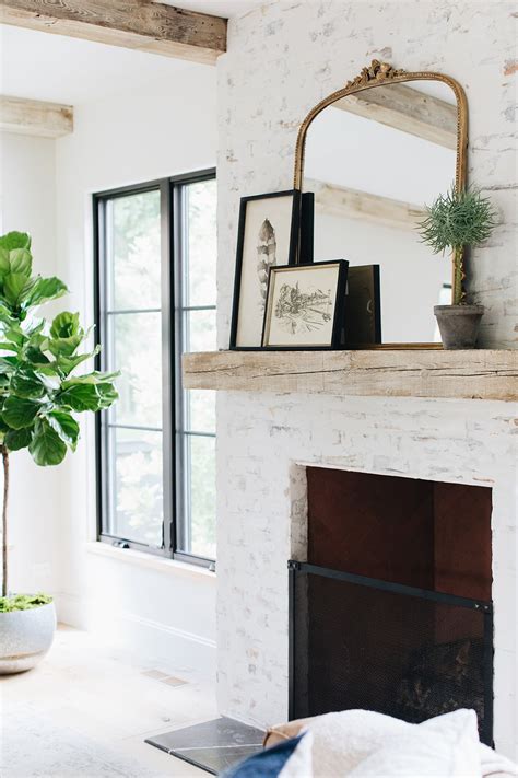 Fireplace hearth decor farmhouse fireplace mantels fireplace design fireplace ideas wood mantle mantle shelf mantel ideas fireplace stone country fireplace. DIY Mirror Makeover {for our Fireplace Mantel} - Beneath ...