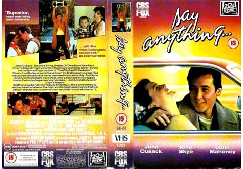 Say Anything 1989 On Cbsfox United Kingdom Betamax Vhs Videotape