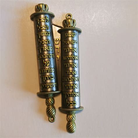 Mezuzah Torah Scroll Pewter Rock Of Israel Store