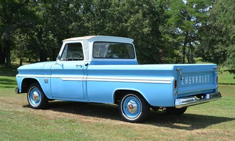 1966 Chevrolet C10 Swb Custom Cab Fleetside Pickup Truck Wbig Back