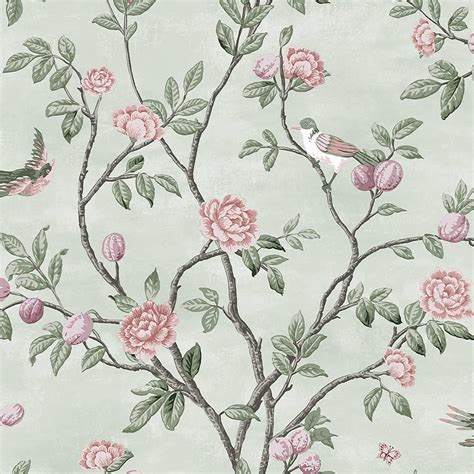 Laura Ashley Eglantine Eau De Nil Wallpaper Uk Diy And Tools