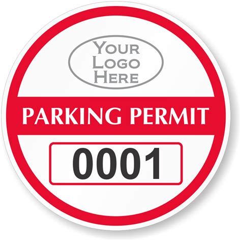Circle Window Parking Permit Decals