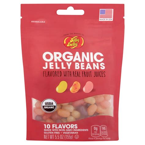 Jelly Belly Organic 10 Assorted Flavors Jelly Beans 55 Oz