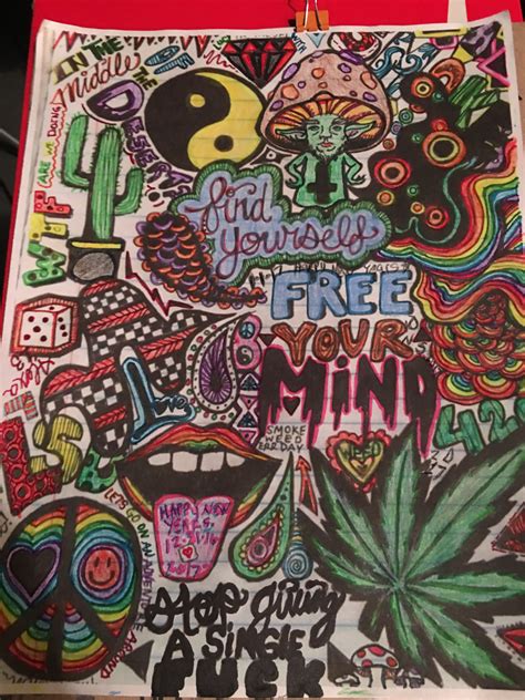 Ideas Trippy Easy Stoner Drawings Trippy Weed Catirision Wallpaper