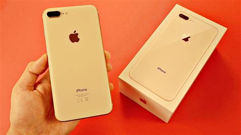 Designul integral din sticlă, profilul din aluminiu, culorile delicioase dau extra șarm. iPhone 8 Plus GOLD Unboxing & First Look vs 7 Plus! - YouTube