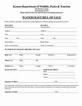 Boat Motor And Trailer Bill Of Sale Form Images