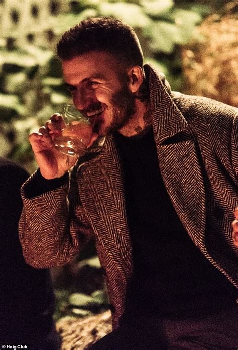 David Beckham Raises A Glass Before Tucking Into Haggis As His Haig