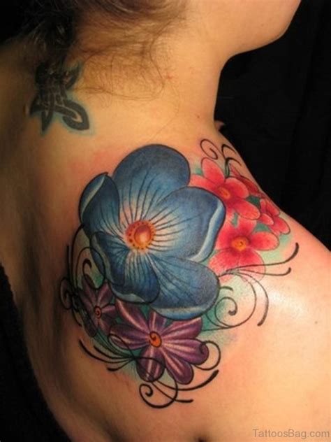 80 Splendid Flower Shoulder Tattoos Tattoo Designs