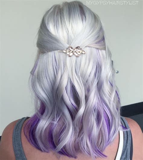 white hair purple hair trendy hair color ideas blonde hair platinum hair whitehair