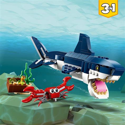Lego 31088 Creator 3in1 Deep Sea Creatures Shark Crab And Squid Or