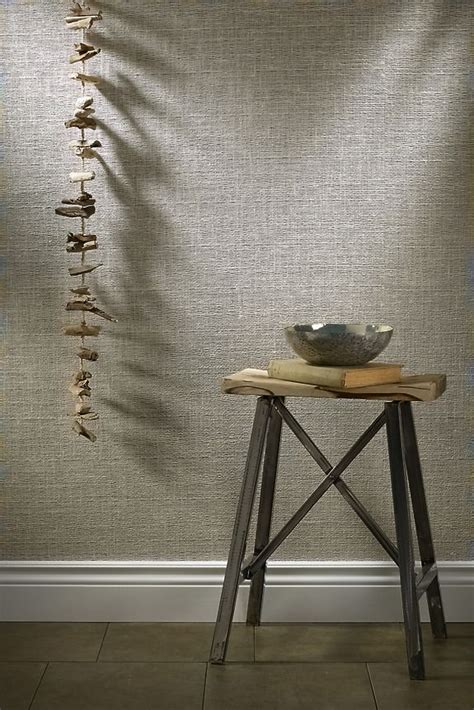 Showhouse Gallery Chain Mail Grasscloth Wallpaper Natural