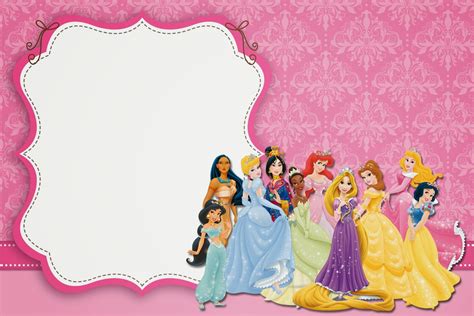 Disney Princess Free Printable Party Invitations Convites Para