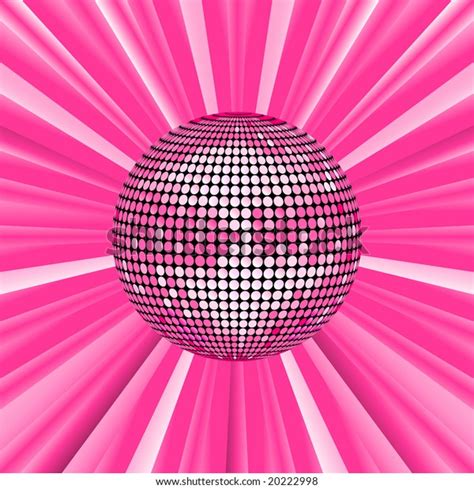 Pink Disco Ball Background Vector Illustration Stock Vector Royalty