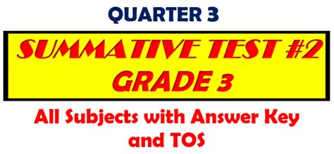 Grade Rd Quarter St Nd Rd Summative Tests Deped Lp S Hot Sex My Xxx