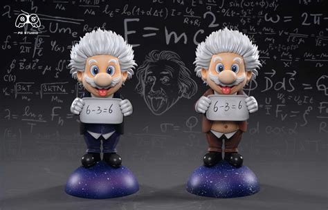 Albert Einstein Cosplay Mario Super Mario Resin Statue Pg Studio