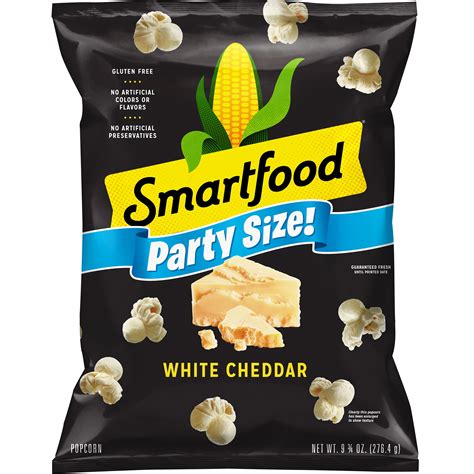New Smartfood Popcorn Party Size White Cheddar Cheese Flavored 975 Oz