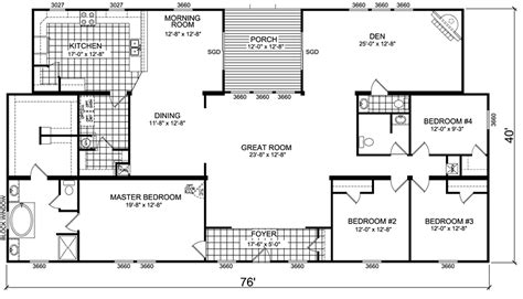 Triple Wide Mobile Home Floor Plans | Manufactured Home ...