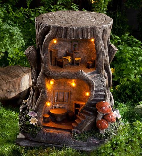 Two Story Lighted Fairy House In Fairies Dragons And Fantasy