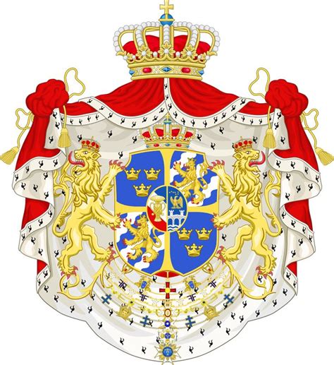 King Of Sweden From Coat Of Arms Heraldry Arms