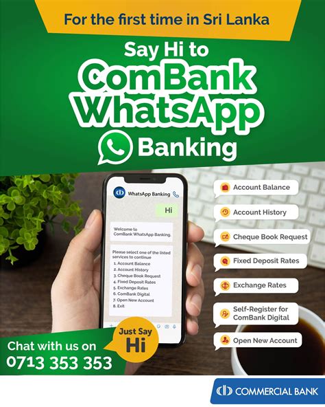 Say Hi To Combank Whatsapp Commercial Bank Of Ceylon Plc