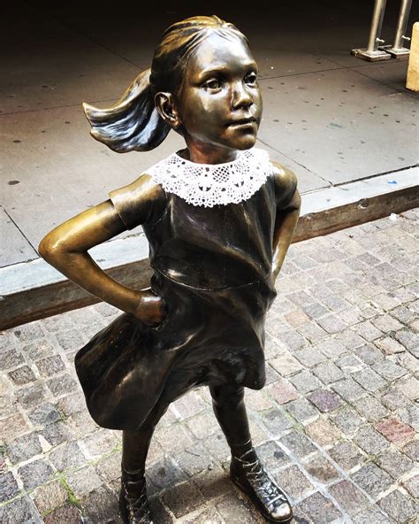 Fearless Girl Statue Nyc With Rbg Collar Fearless Girl Statue