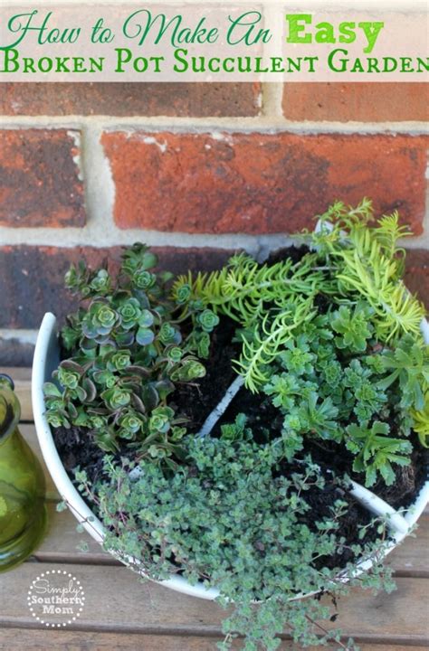 How To Make An Easy Broken Pot Succulent Container Garden Simply