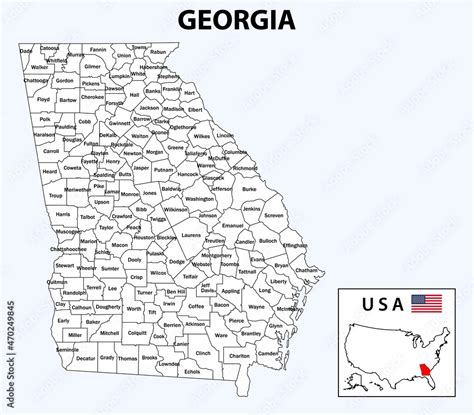 Georgia Map State And District Map Of Georgia Administrative Map Of