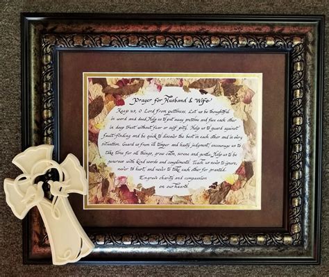 A Prayer For Husband And Wife Calligraphy Poem Print Framed Etsy
