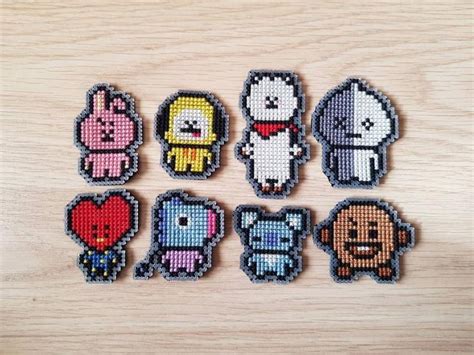 Check spelling or type a new query. BT21 Characters Cross Stitch Choose Between Keychain Charm ...