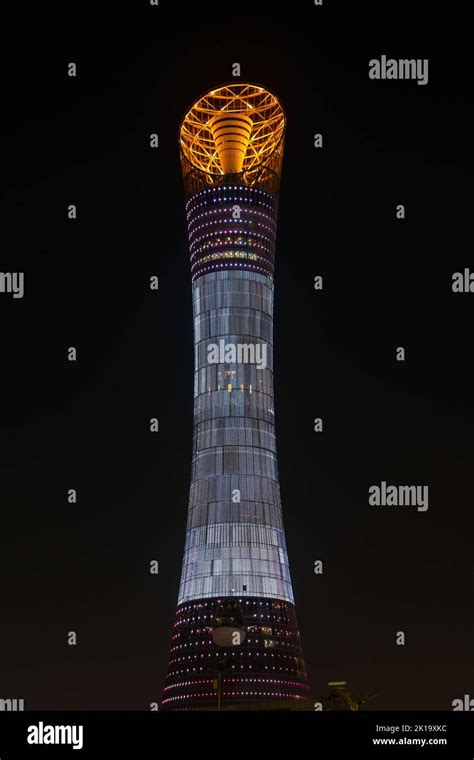 Doha Qatar September 14 2022 Aspire Tower Also Known As The Torch