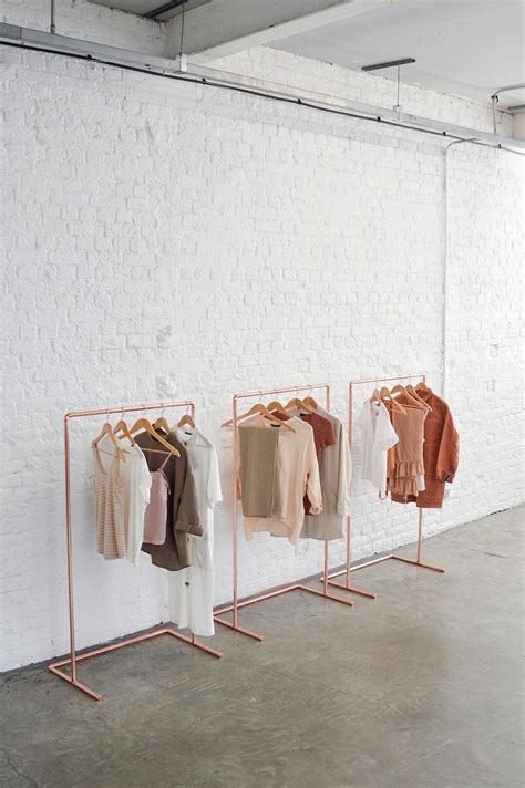 Minimal Copper Pipe Clothing Rail Garment Rack Clothes Etsy