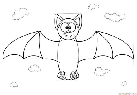 1) draw a rectangle that will define the conditional proportions and boundaries of the chosen drawing. How to draw a vampire bat | Step by step Drawing tutorials