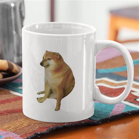 Cheems Crying Buff Doge Meme Coffee Tea Mug 11oz Latest Dank Etsy