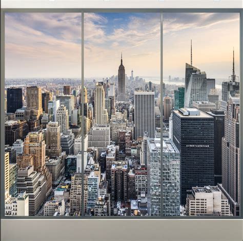 5x3ft Window View Office Building Backdrop For Video Conferencing