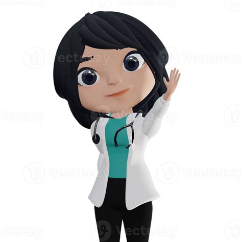 Free 3d Beautiful Female Doctor 15271450 Png With Transparent Background